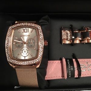 Rose Gold Plated On Stainless Steel Bebe Watch